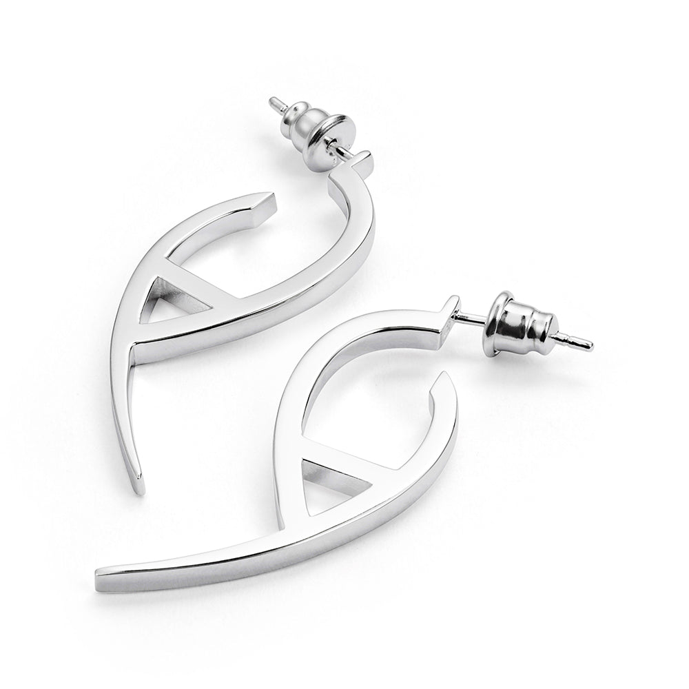 Toolally, Flick Earrings - Sterling Silver
