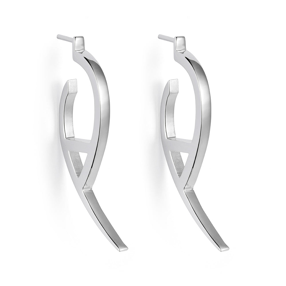 Toolally, Flick Earrings - Sterling Silver