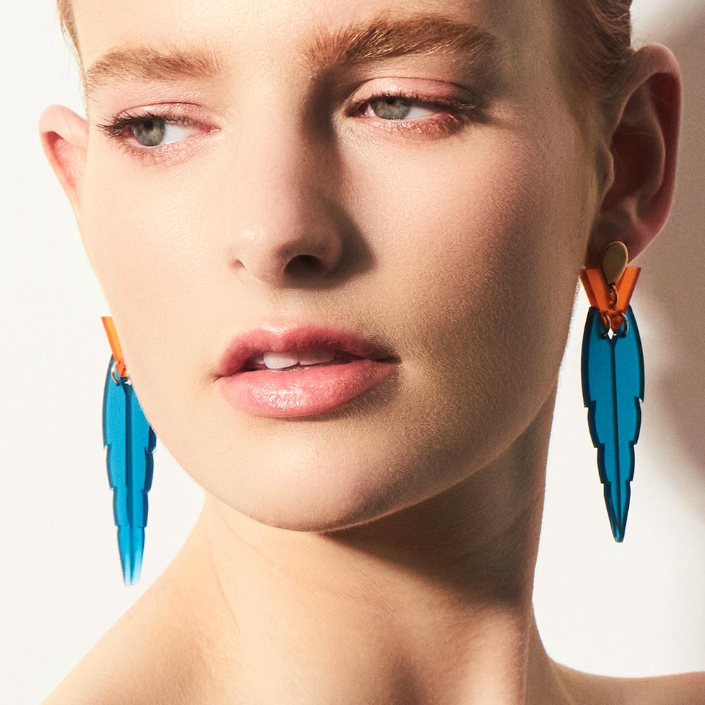 Toolally, Kingfishers Earrings (Azure)