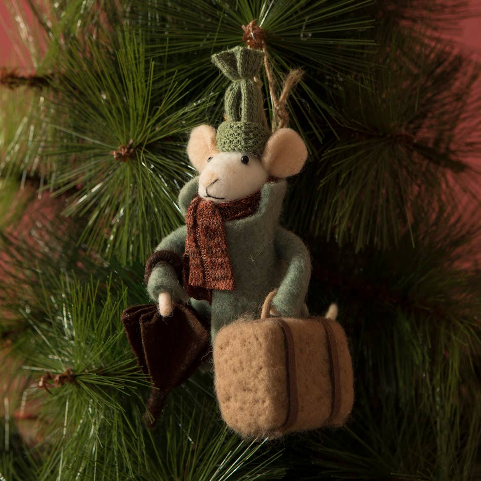 Traveler Mouse Felt Ornament