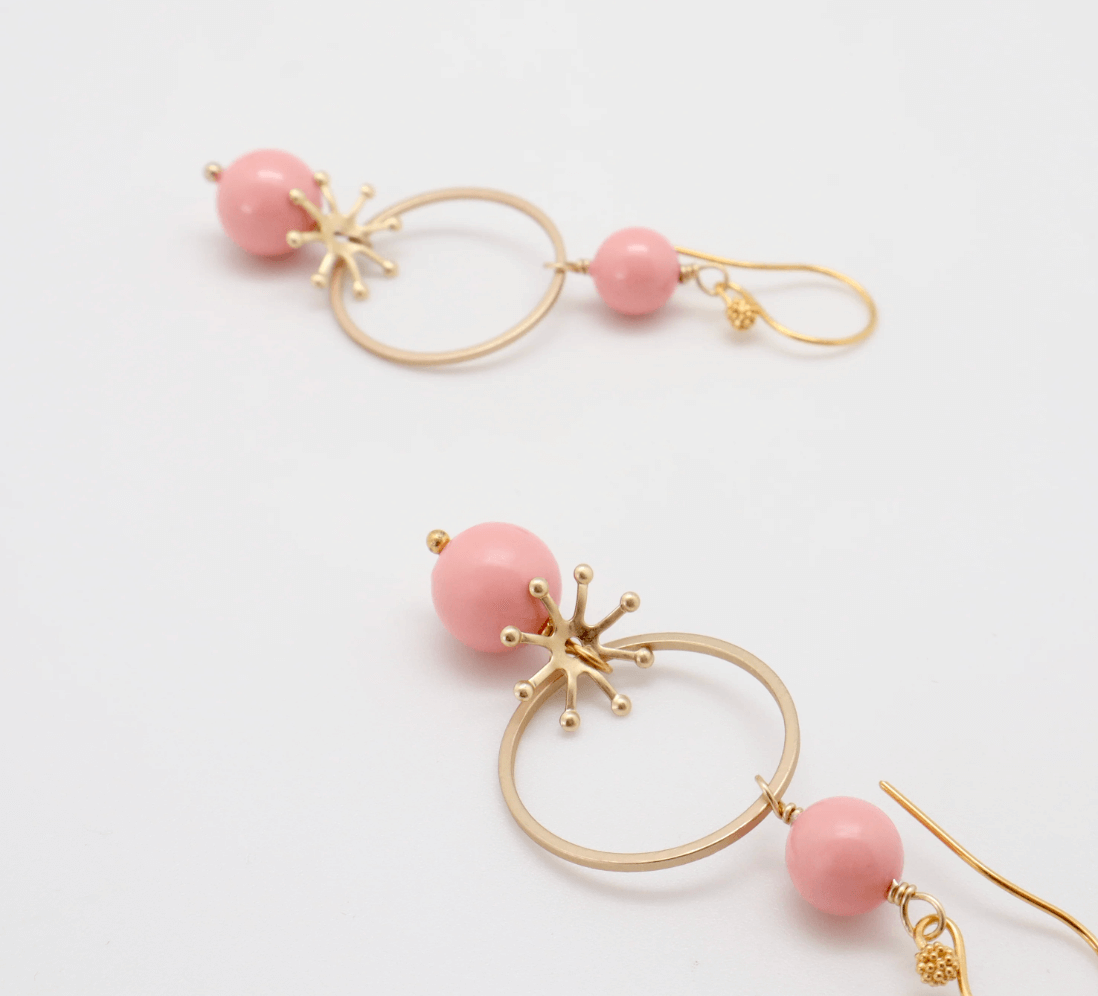 Vivien Walsh, Akira Earrings Coral
