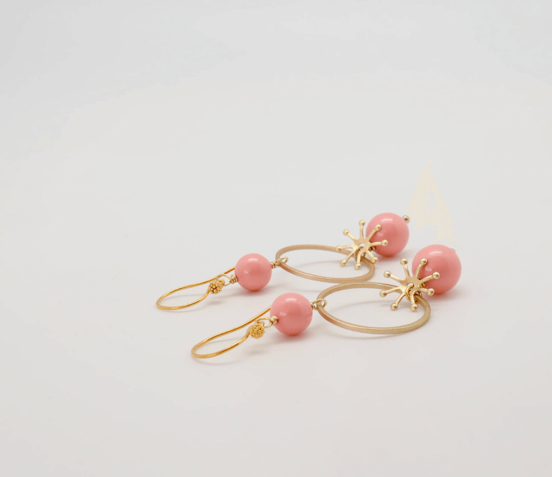 Vivien Walsh, Akira Earrings Coral