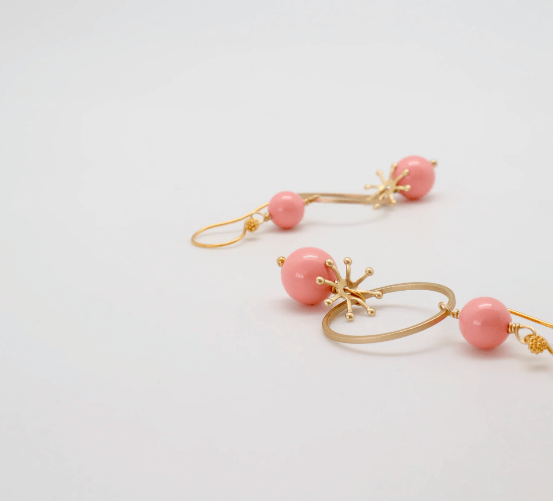 Vivien Walsh, Akira Earrings Coral