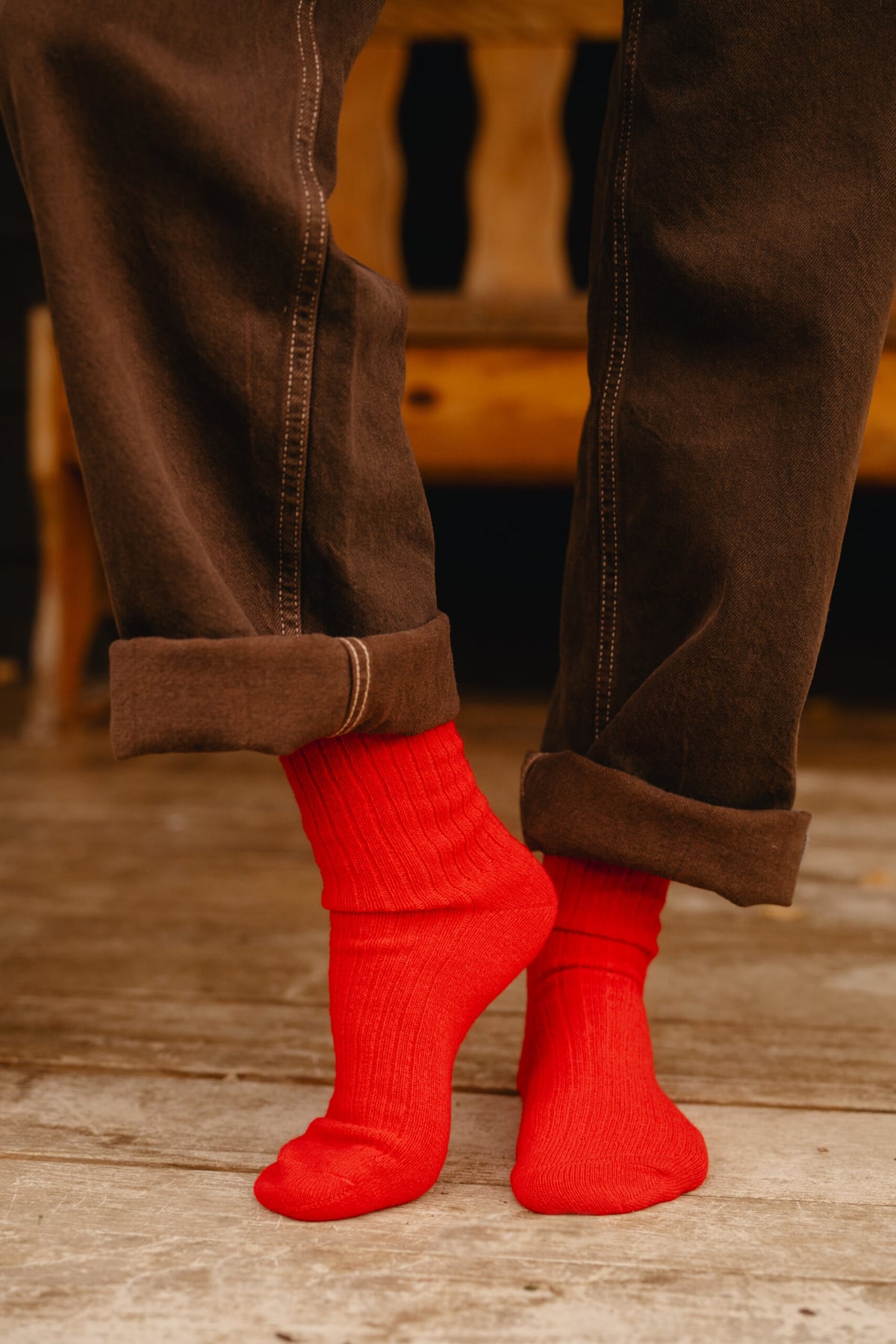 Yoko, Socks Adult Cashmere Red 35/38