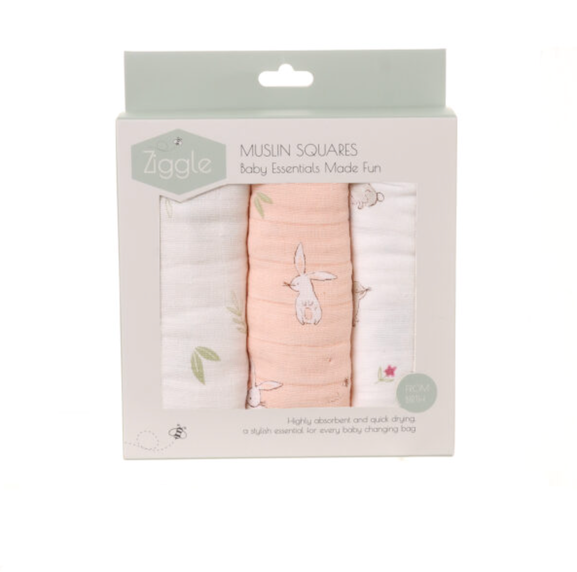 Ziggle, Bunnies Muslin Set