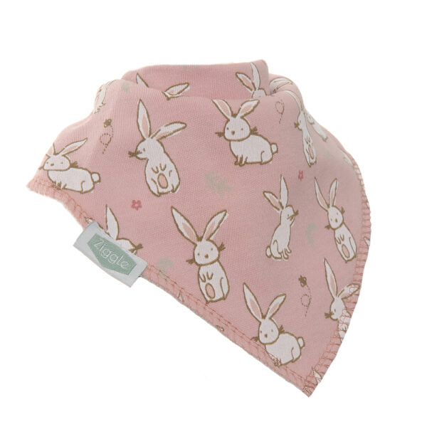 Ziggle, Bunnies On Pink Bib