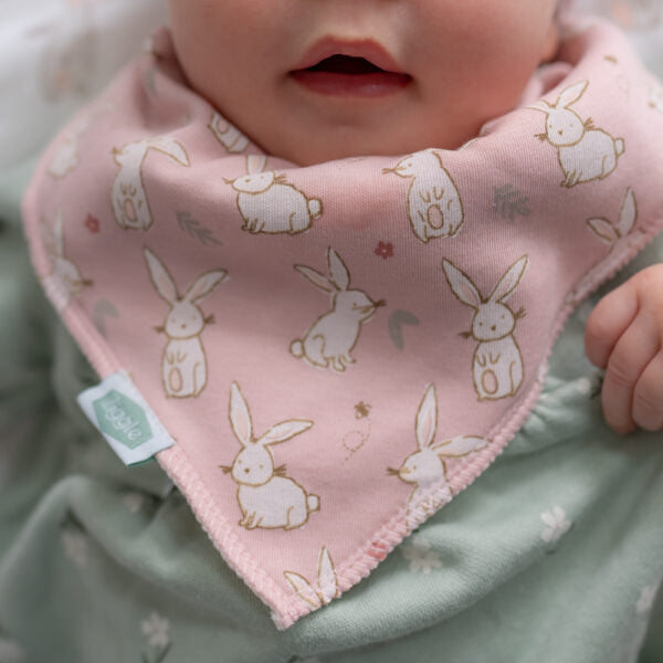 Ziggle, Bunnies On Pink Bib
