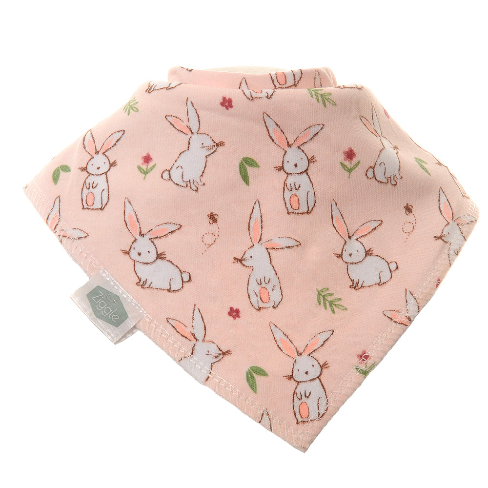 Ziggle, Gift set: Bib Rattle Washcloth Bunnies