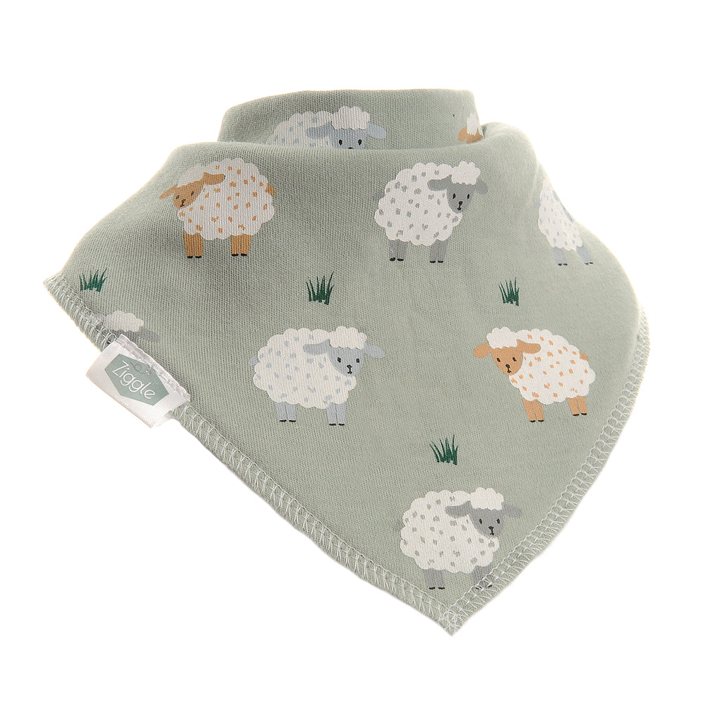 Ziggle, Gift set: Bib Rattle Washcloth Sheep