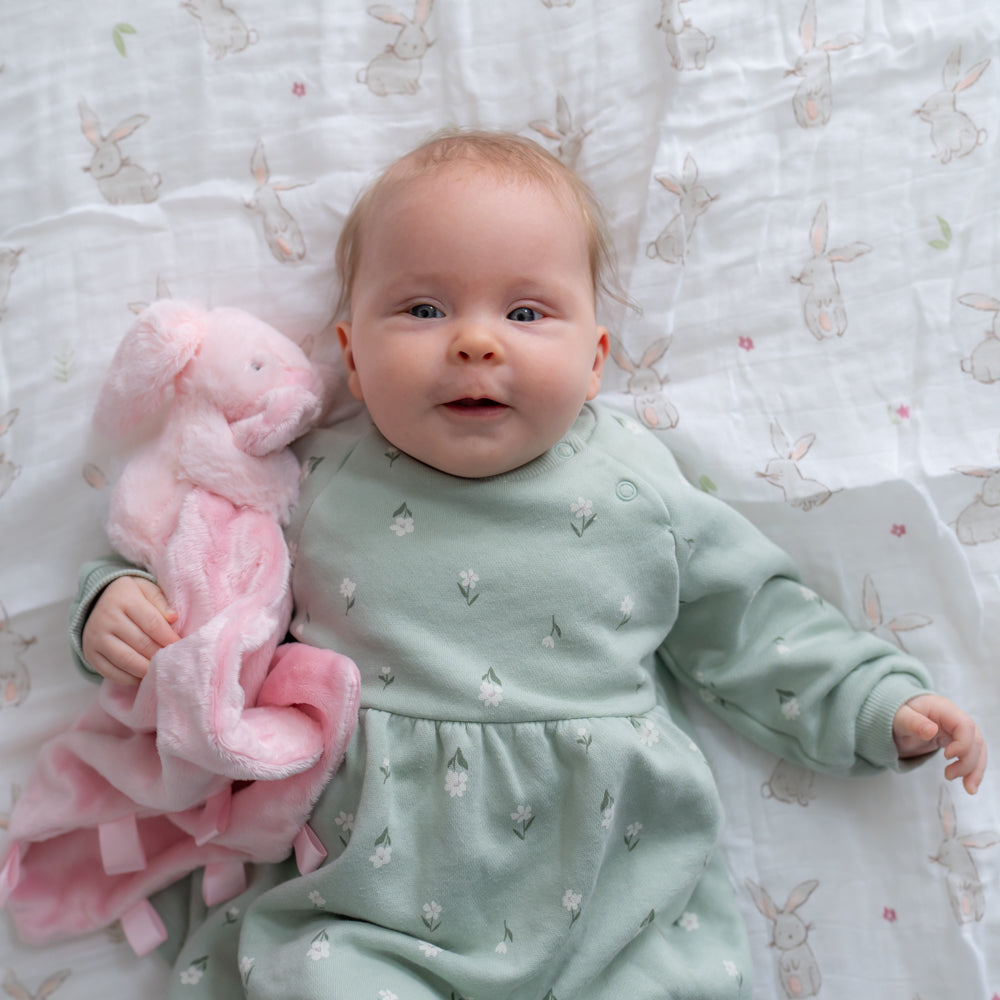 Ziggle, Pink Bunny Plush Comforter Blanket