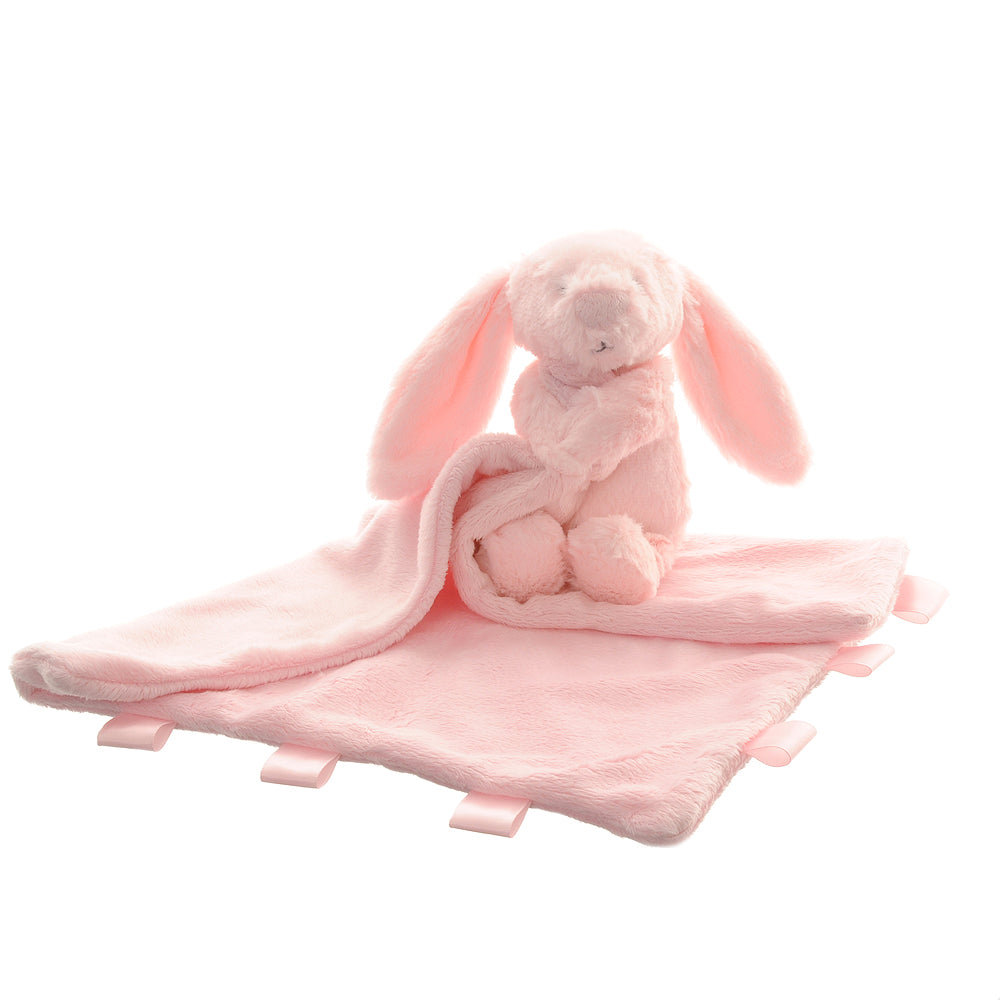 Ziggle, Pink Bunny Plush Comforter Blanket
