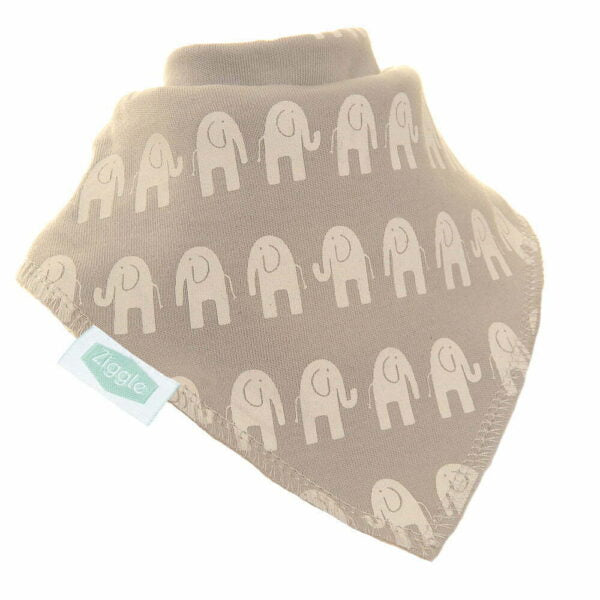 Ziggle, White Elephants Bib