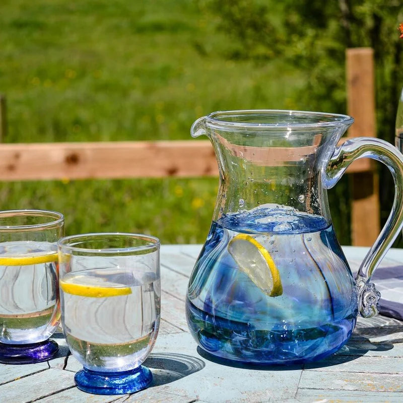 Jerpoint, Large Round Jug - Heather Jerpoint Glass