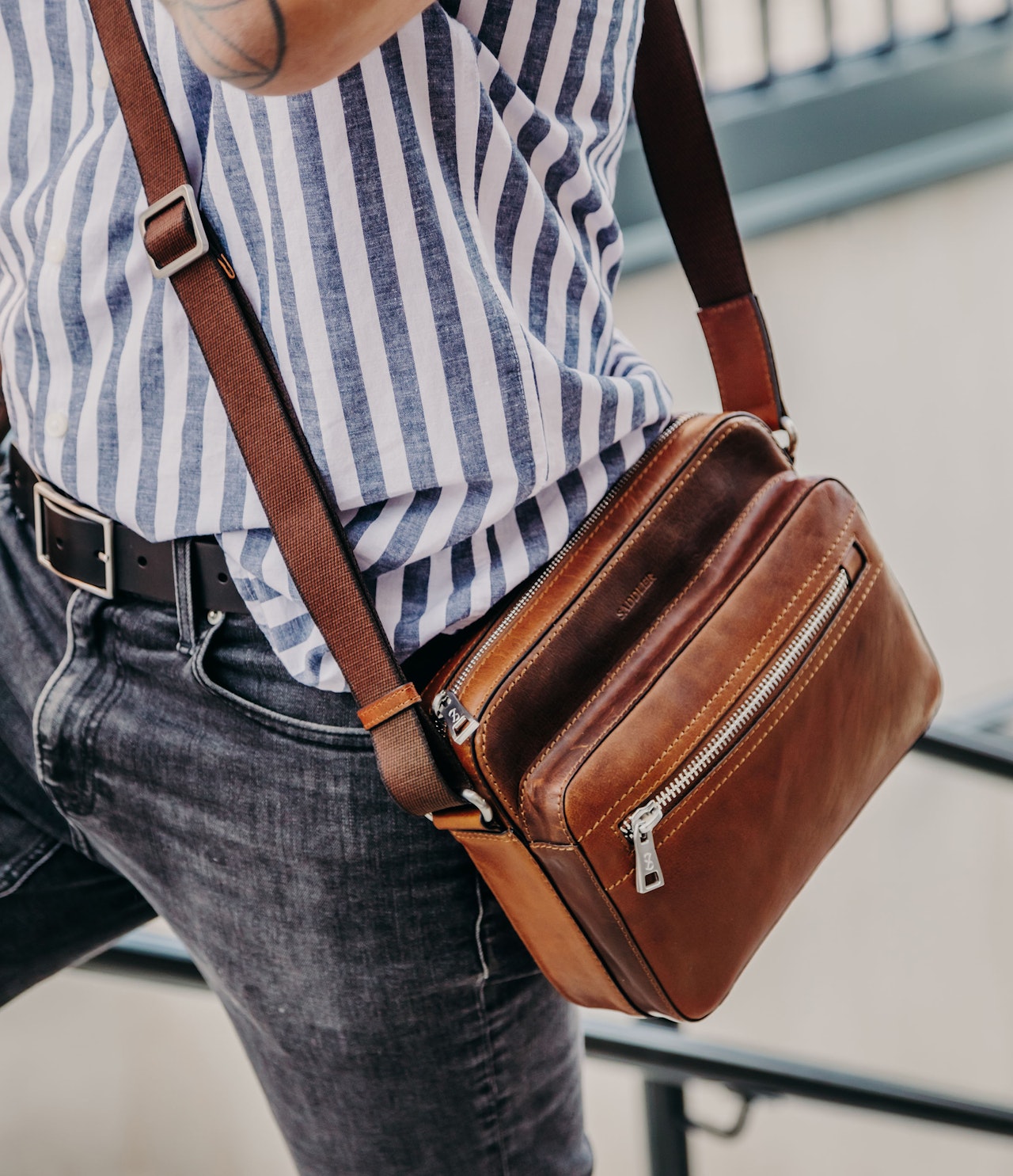 Saddler, Messenger bag - Midbrown