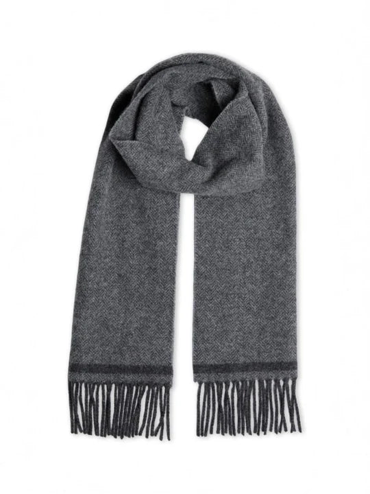 Foxford, Graphite Lambswool Scarf