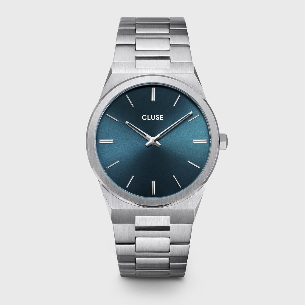 Cluse, Vigoreaux Steel/Petrol Watch Quinlans Gift Shop