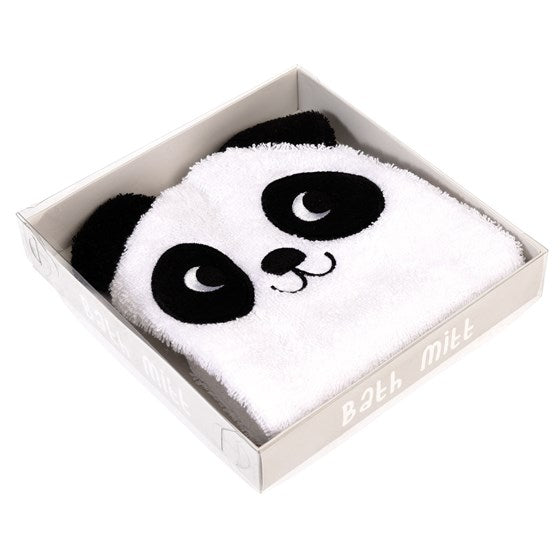 Panda bath mitt