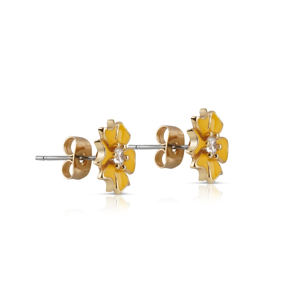Yellow Floral Earrings