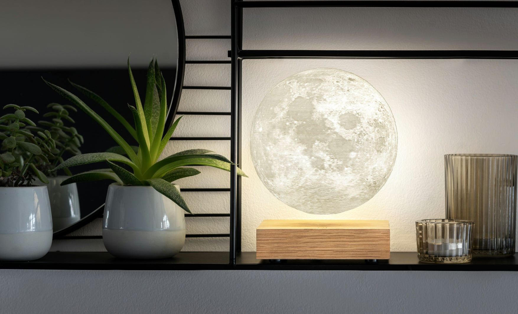 Smart Moon Lamp - White Ash
