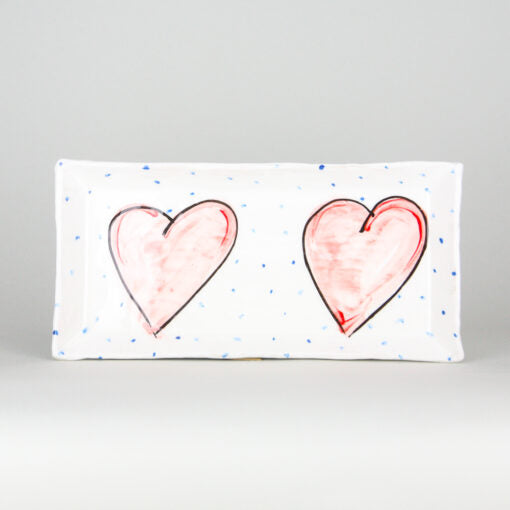 Charlie Mahon, Small Rectangular Platter - Heart