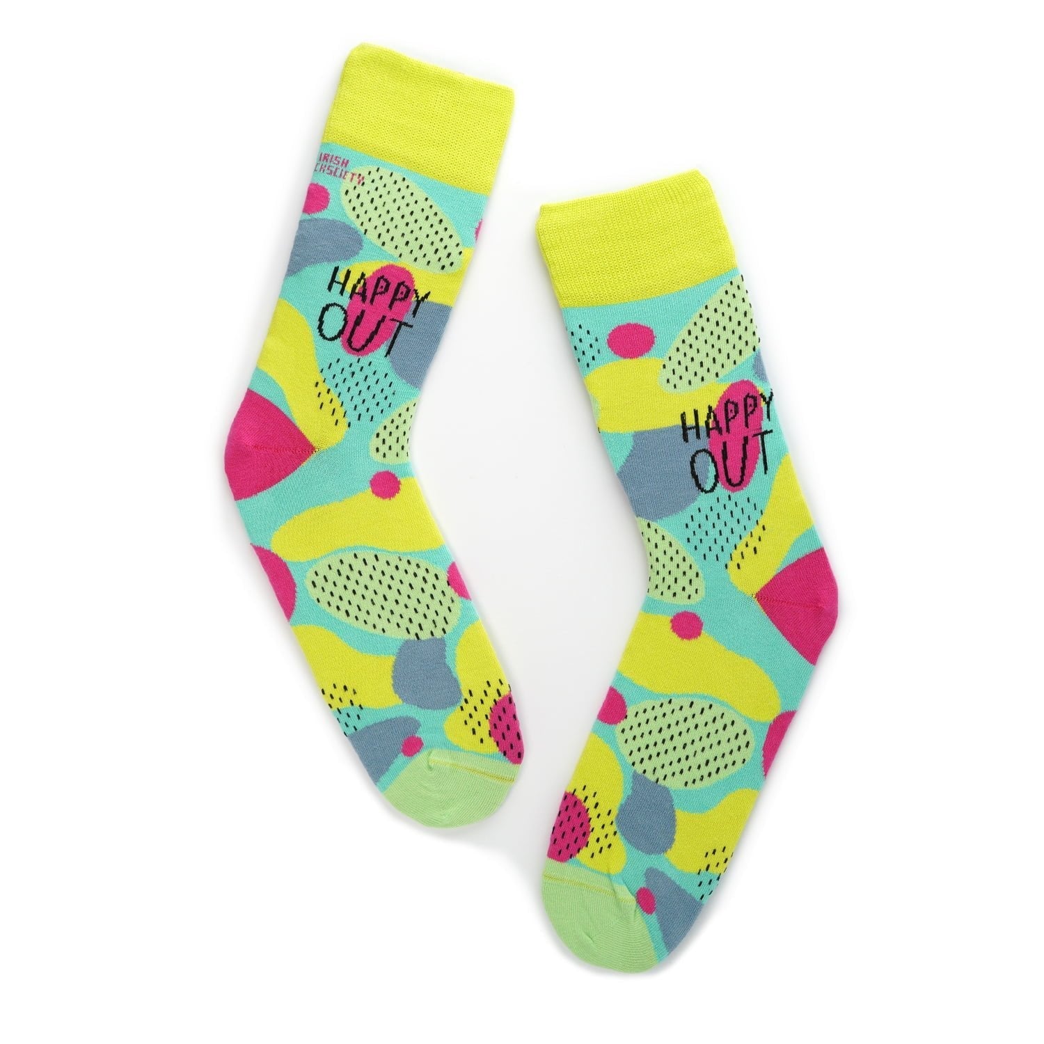 Irish Socksciety, Happy out socks (size 8 -12) Irish Socksciety