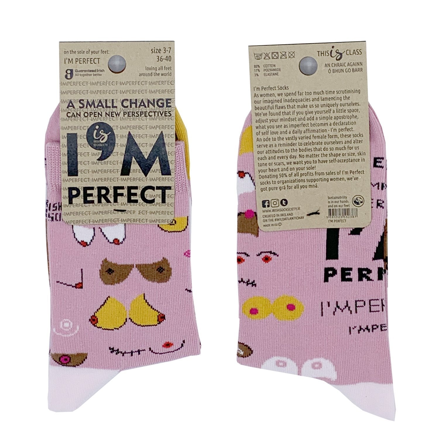 Irish Socksciety, I'm Perfect Socks (size 3-7) Irish Socksciety