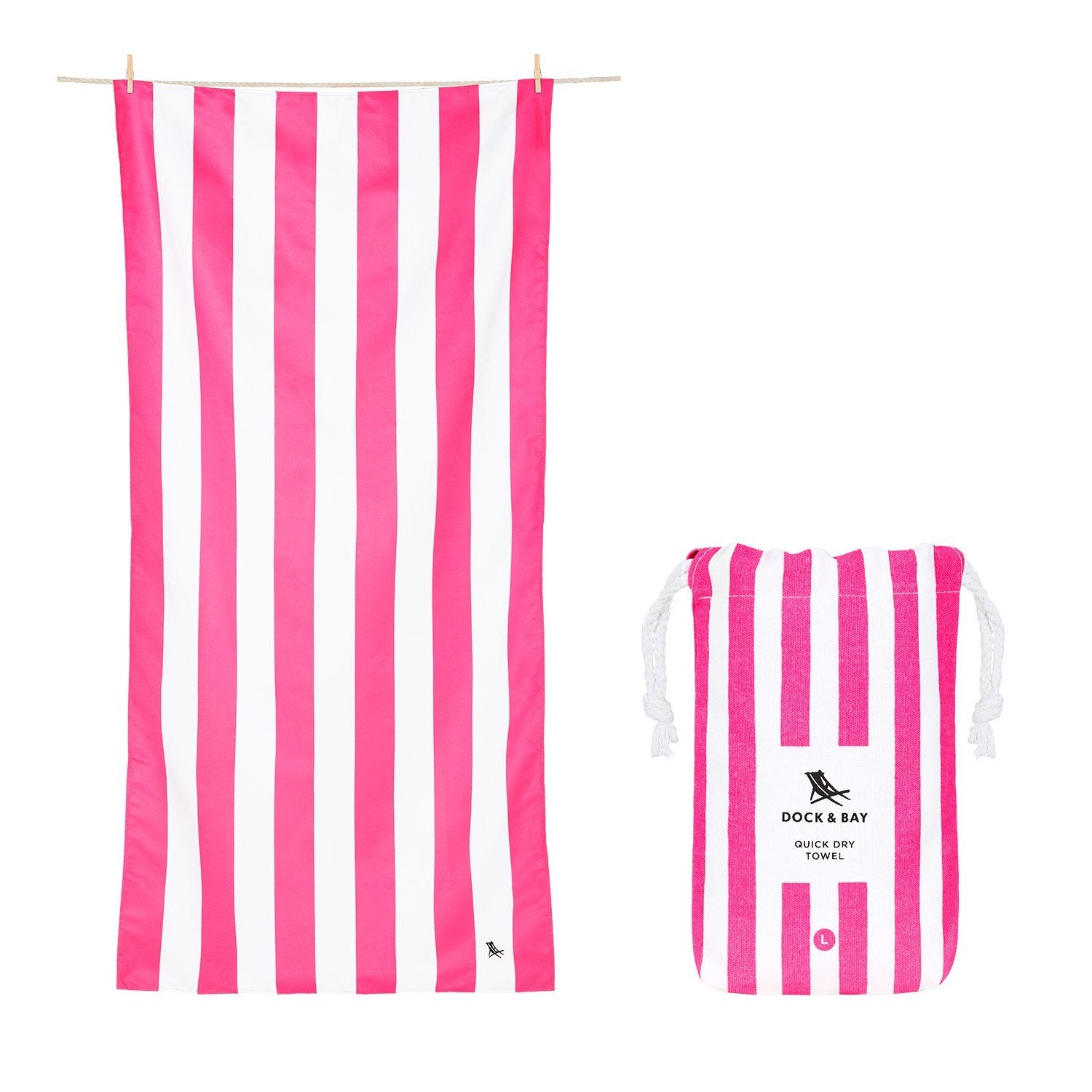 Dock and Bay, Quick Dry Towel - Phi Phi Pink Quinlans Gift Shop