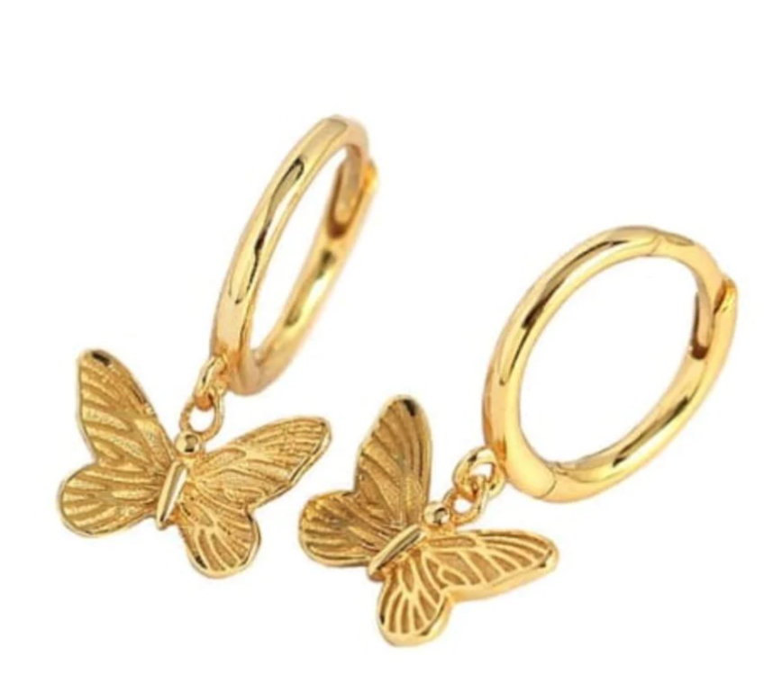 Large Butterfly Huggies Gold