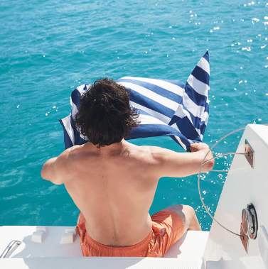 Towel - Cabana - Large -Whitsunday Blue
