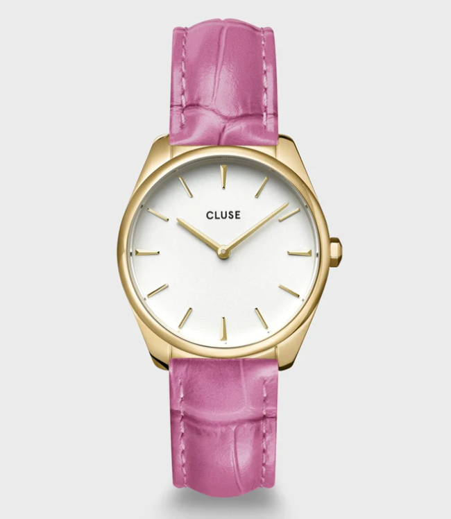 Feroce Petite Leather -Croc Pink