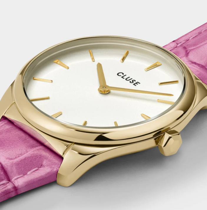 Feroce Petite Leather -Croc Pink