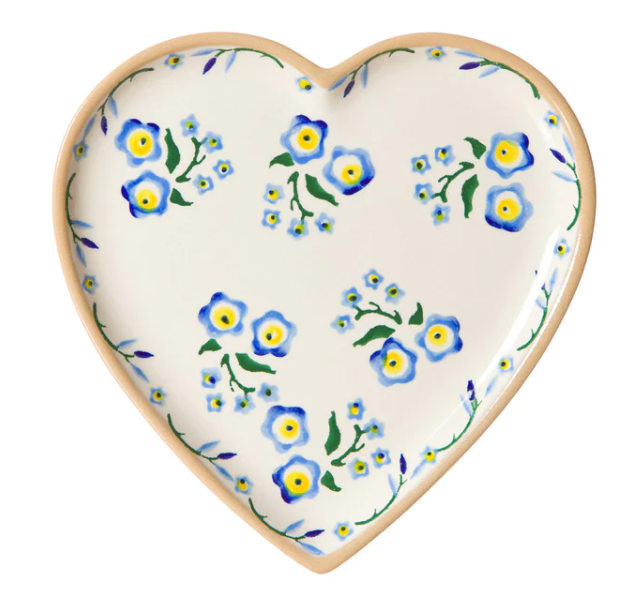 Nicholas Mosse, Medium Heart Plate - Forget me Not