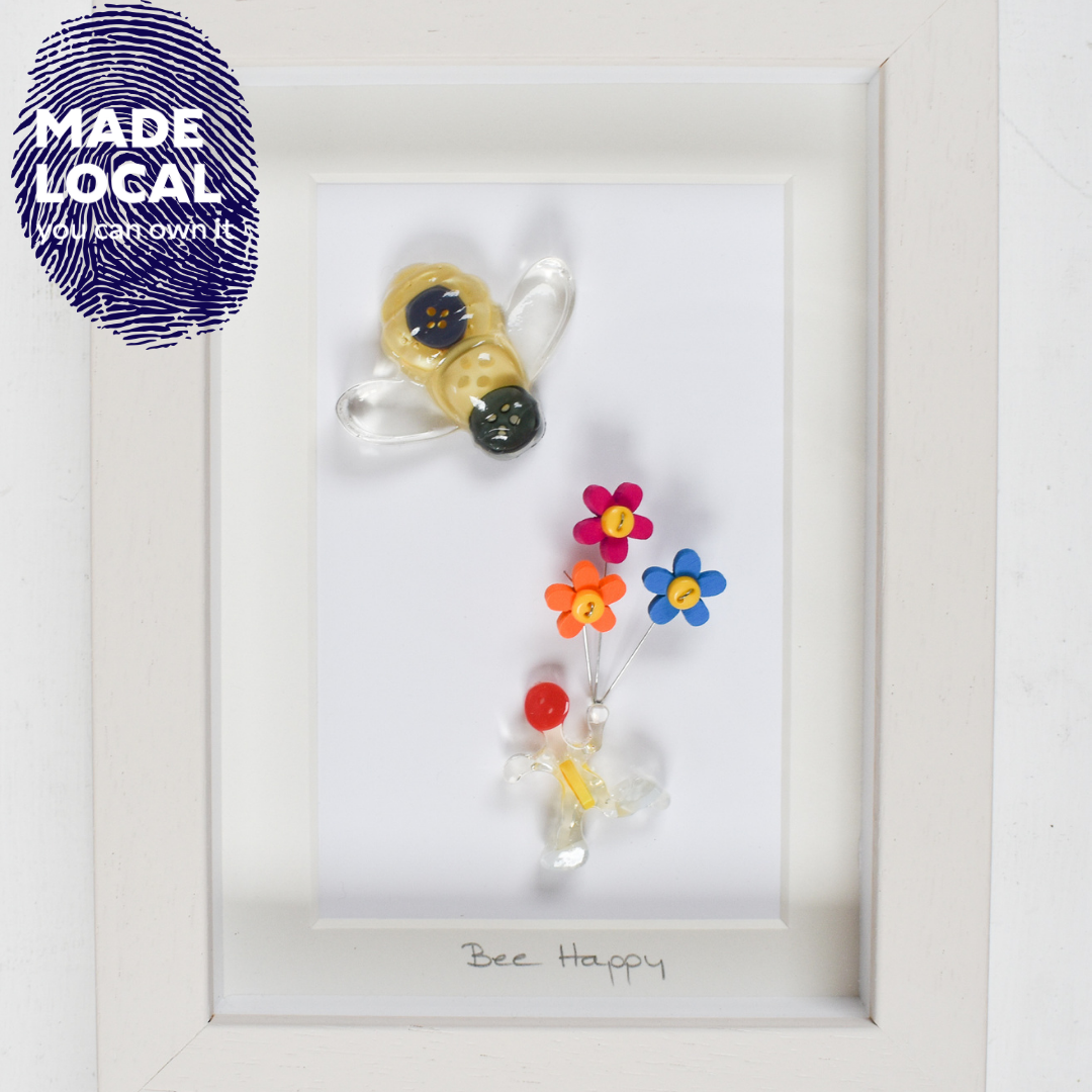 Button Studio, Bee Happy Frame Button Studio