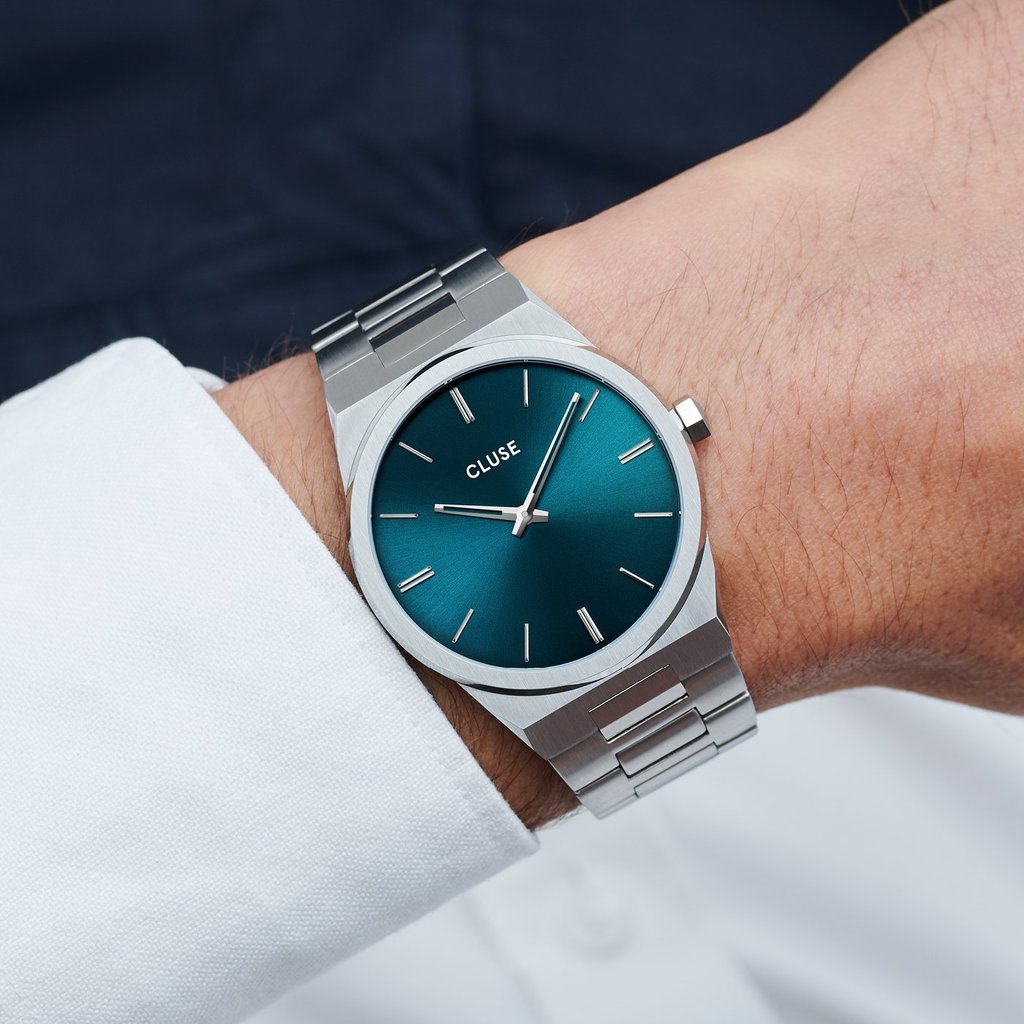 Cluse Vigoreaux Steel Petrol Watch