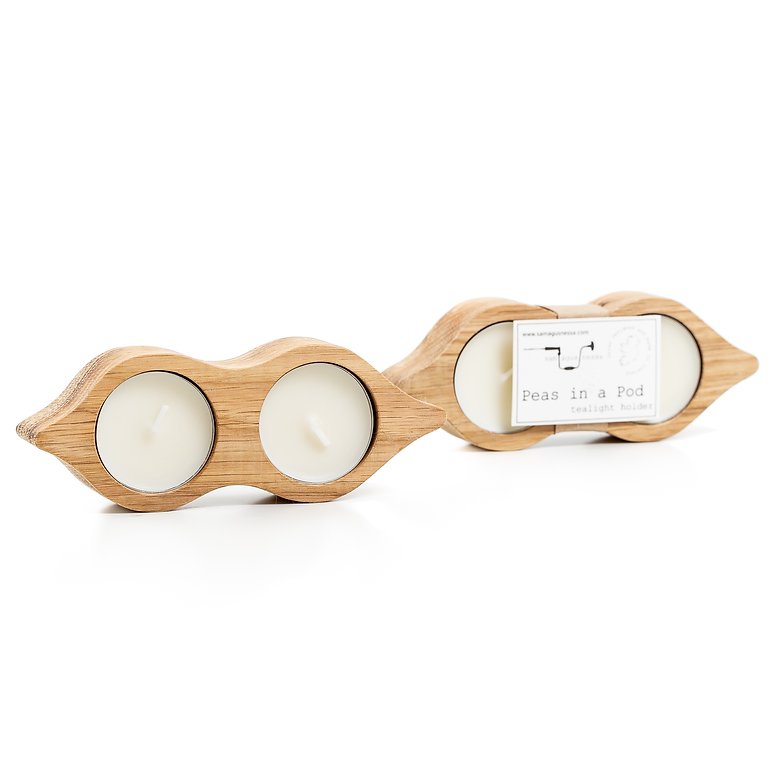 Sam agus Nessa, 2 Peas in a Pod - tealight holder Quinlans Gift Shop