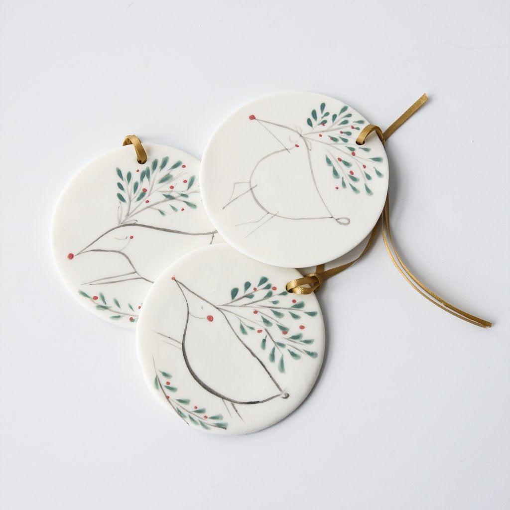Disc Ornament - Reindeer Karo Art