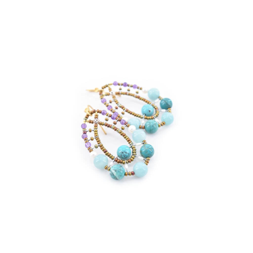 Earring Shinju Comet Azul