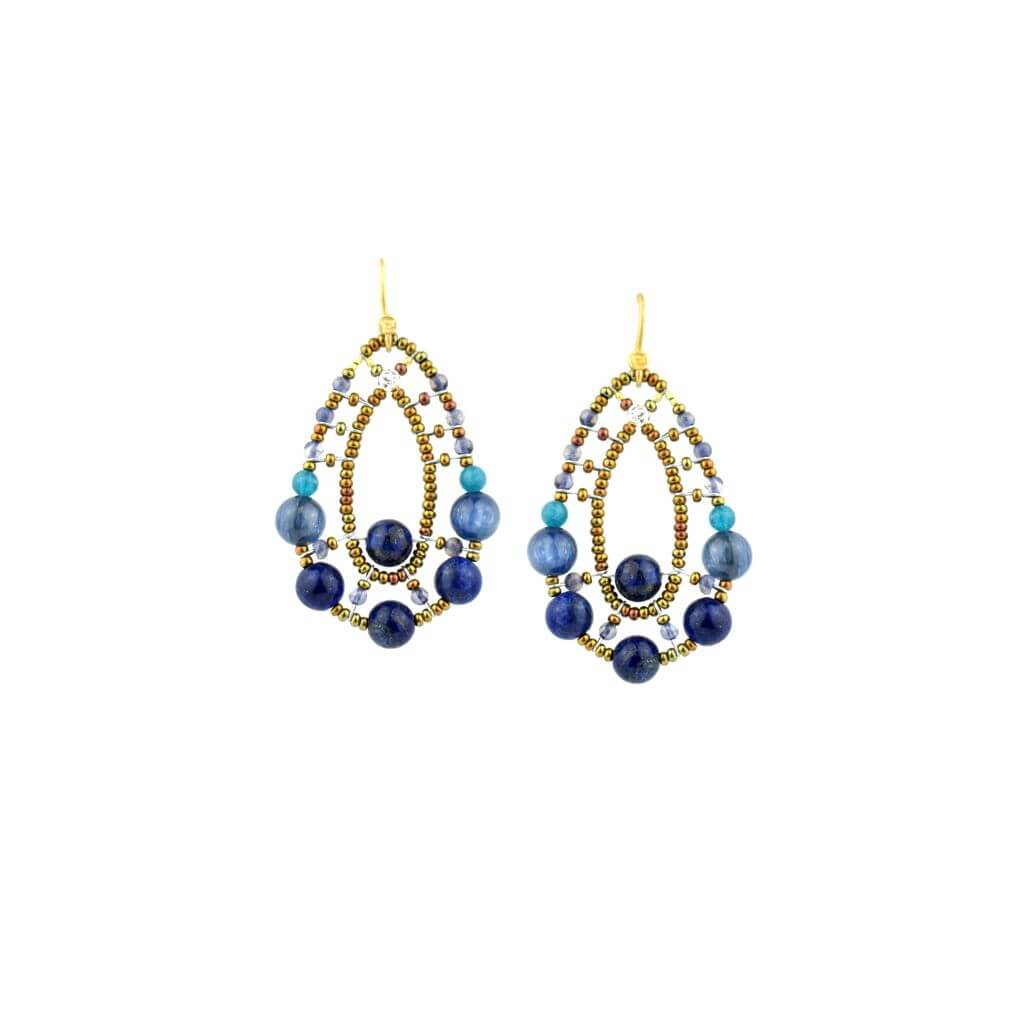 Earring Shinju Comet Blue