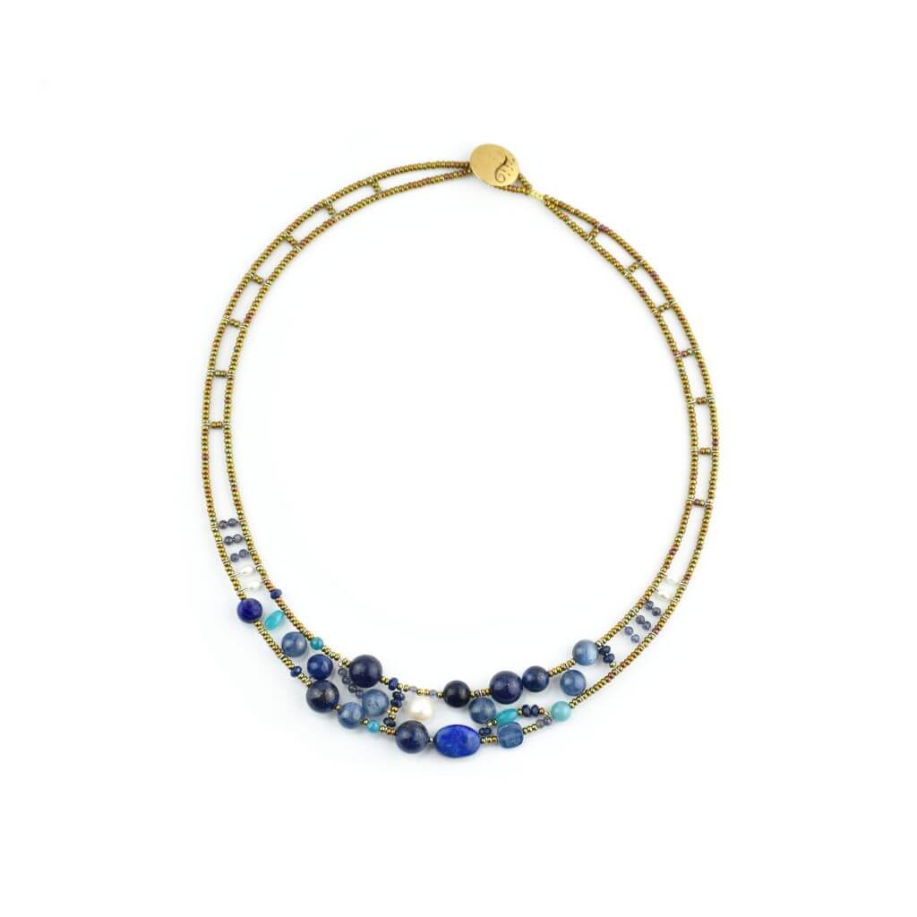Necklace Shinju Blue