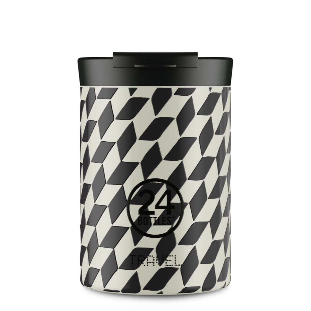 Travel Tumbler - Groovy White - 350ml