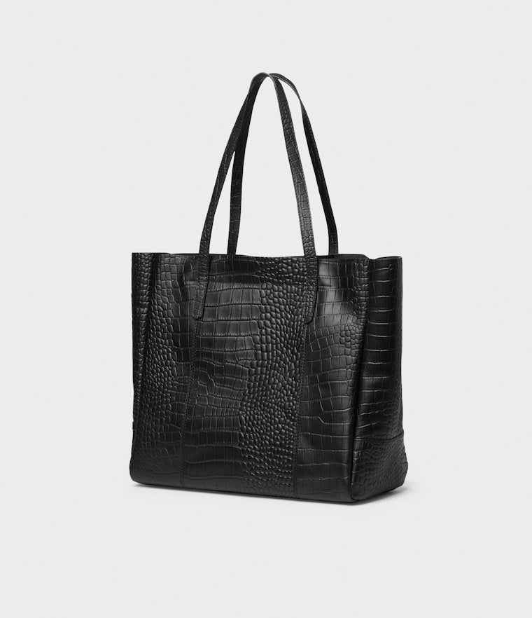 Saddler Garda Black Croc Tote