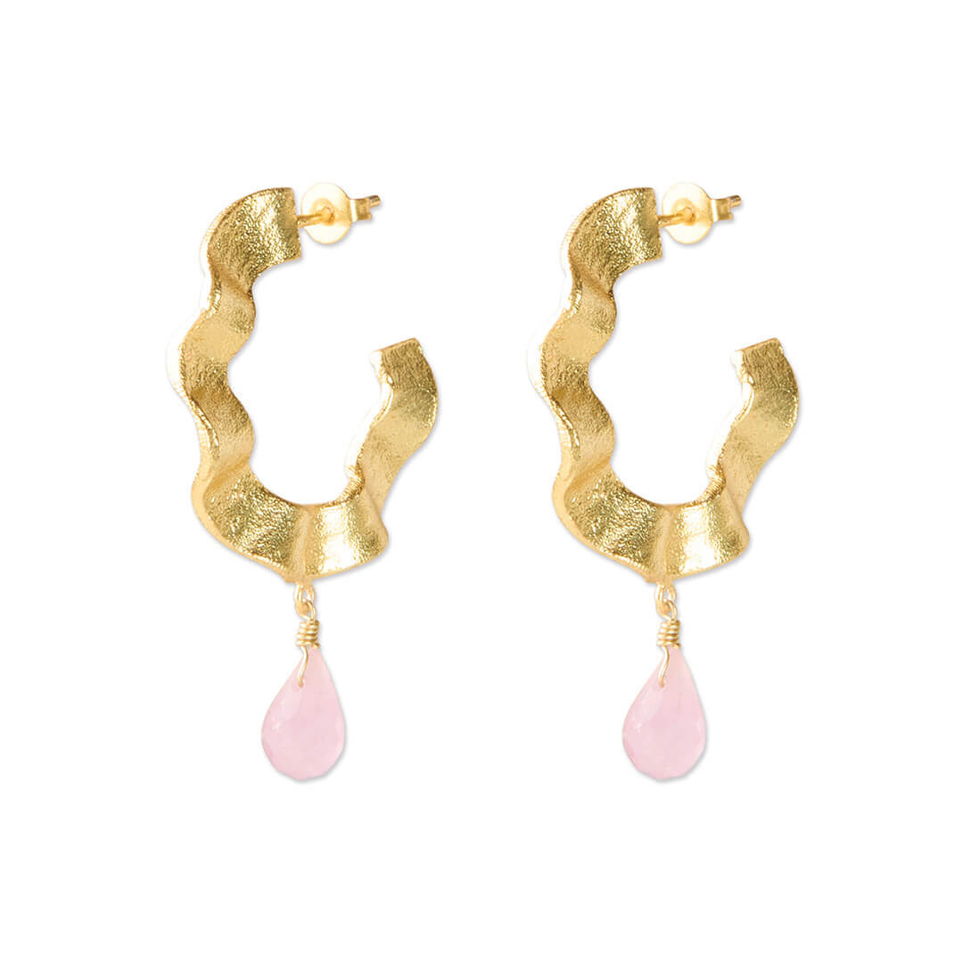 A Beautiful Story, Ambitious Rose Quartz Earring GP