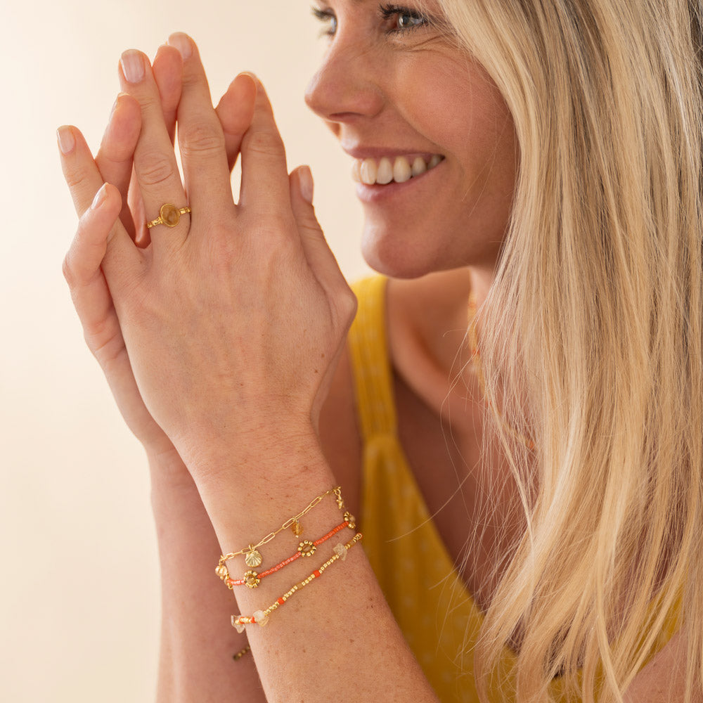 A Beautiful Story, Botanic Citrine Bracelet GP