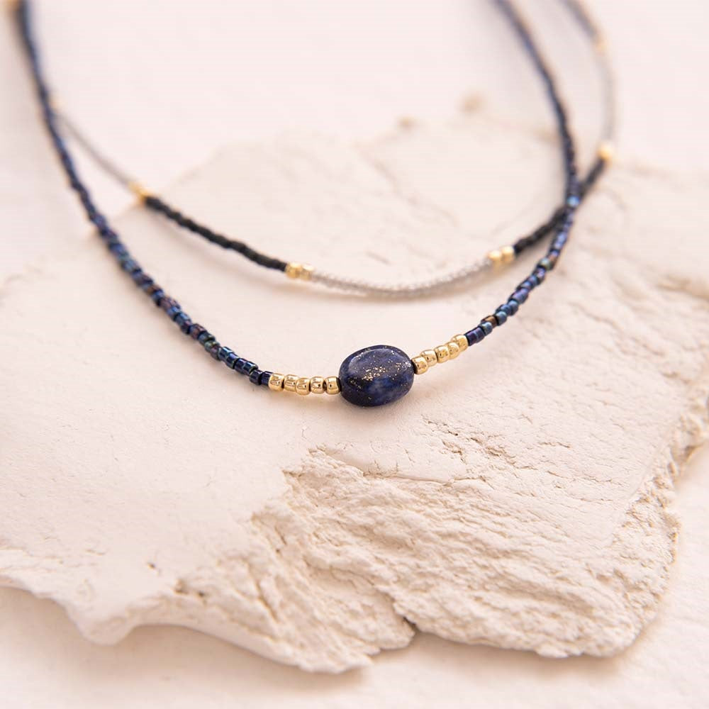 A Beautiful Story, Devotion Lapis Lazuli GC Necklace