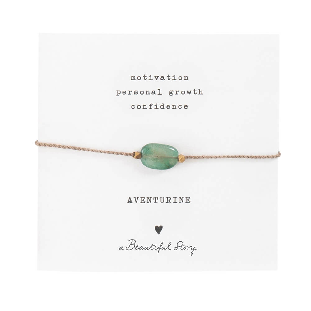 A Beautiful Story, Gemstone card Adventurine GC Bracelet