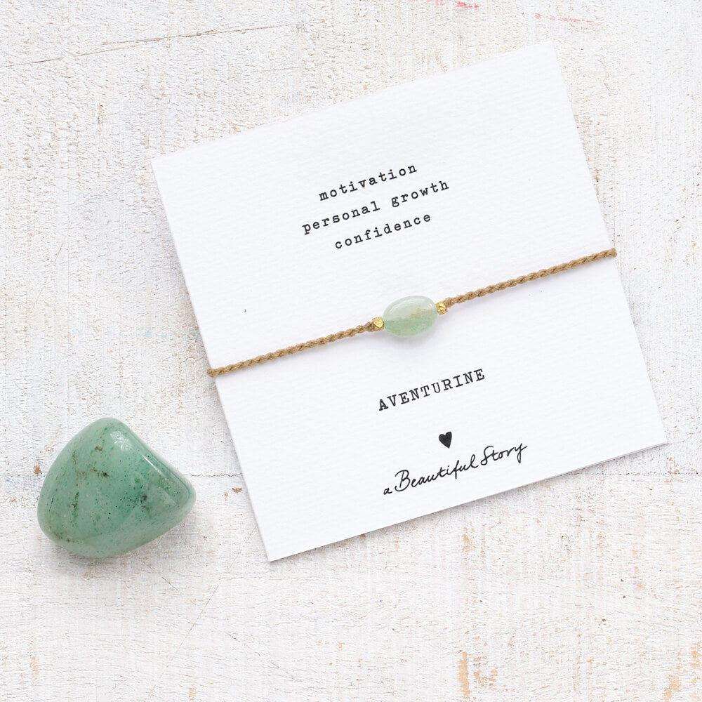 A Beautiful Story, Gemstone card Adventurine GC Bracelet