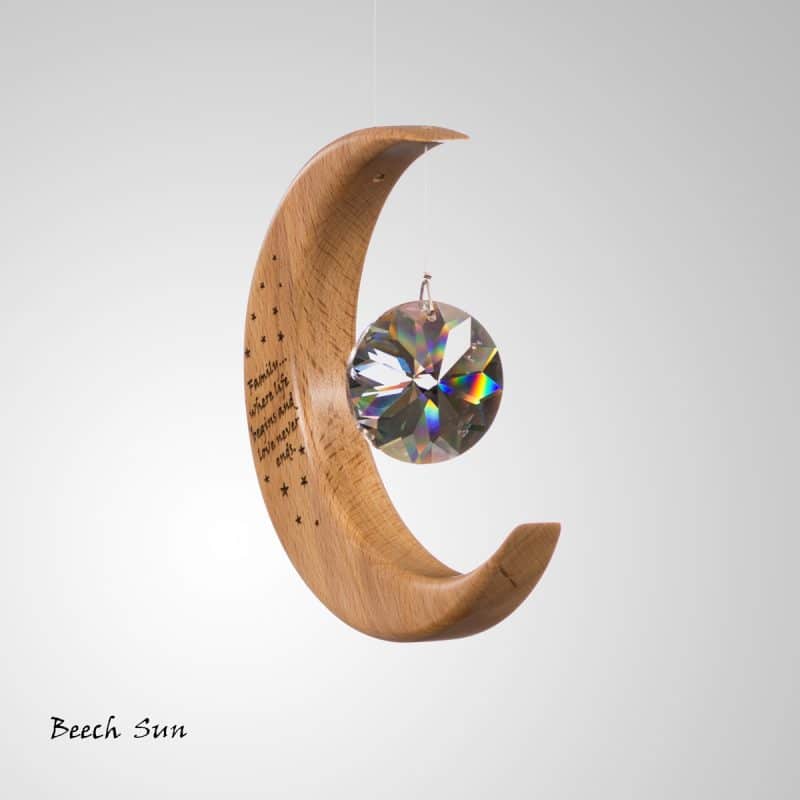 Artwood, Suncatcher Family Moon Spalted Beech - Medium