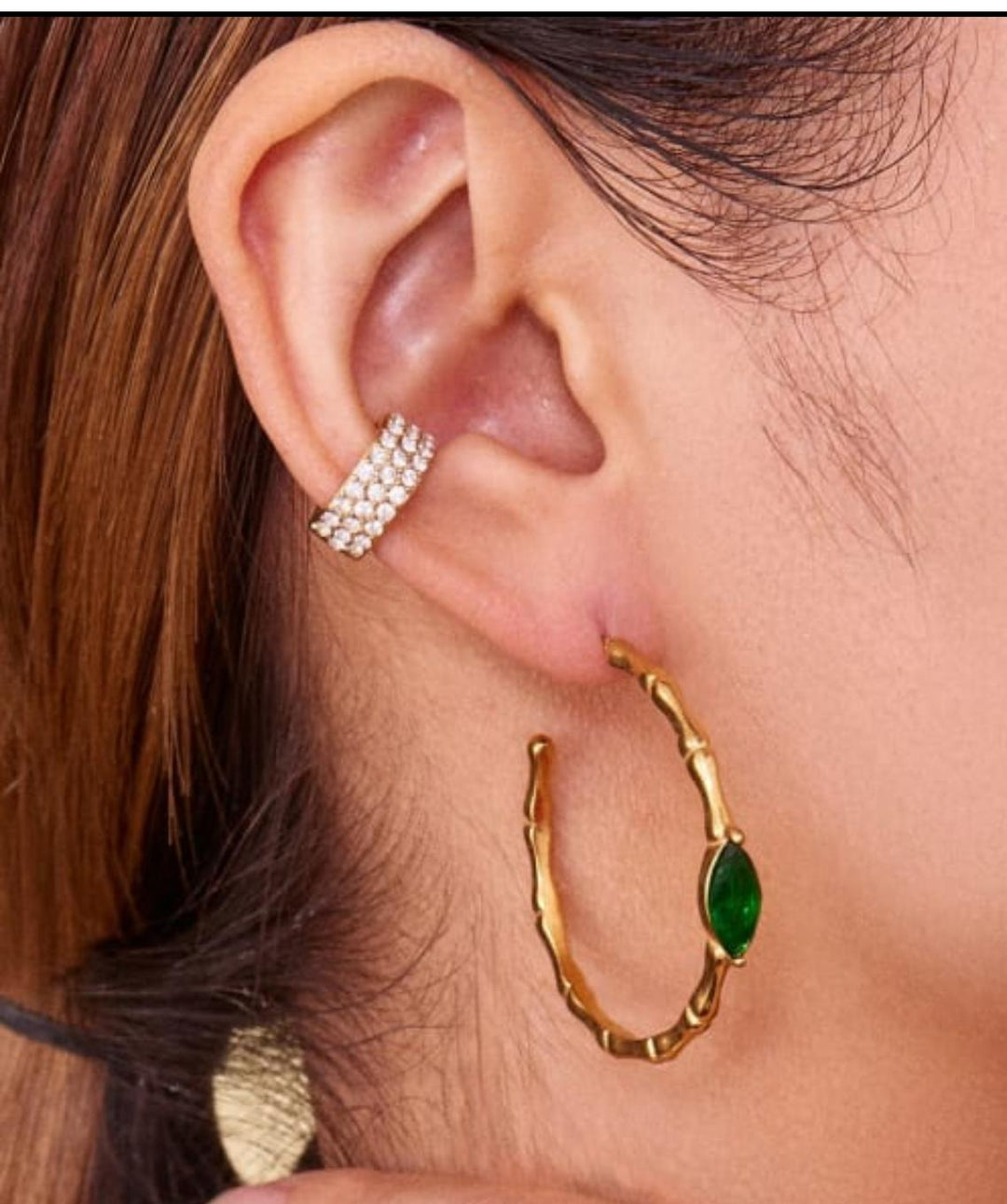 Azure, Green gemstone hoop