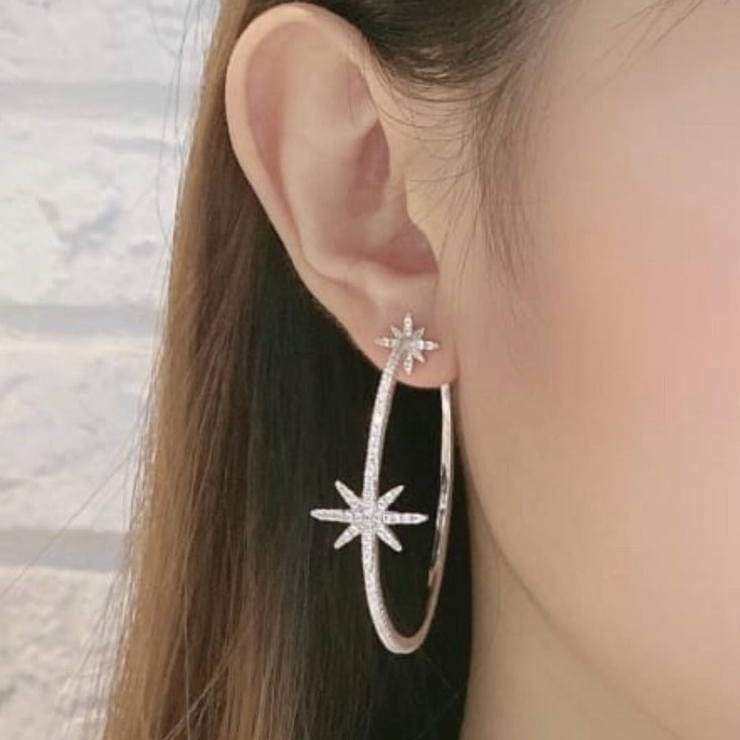 Azure, Silver Star Hoops