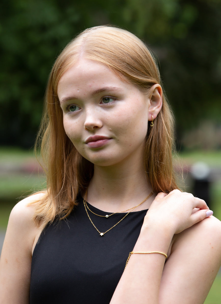 Azure, Star and Moon Crystal Huggies Gold